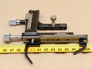 Carl Zeiss Jena Lg mechanical XY cross mechanism for microscope stage | vintage specimen holder