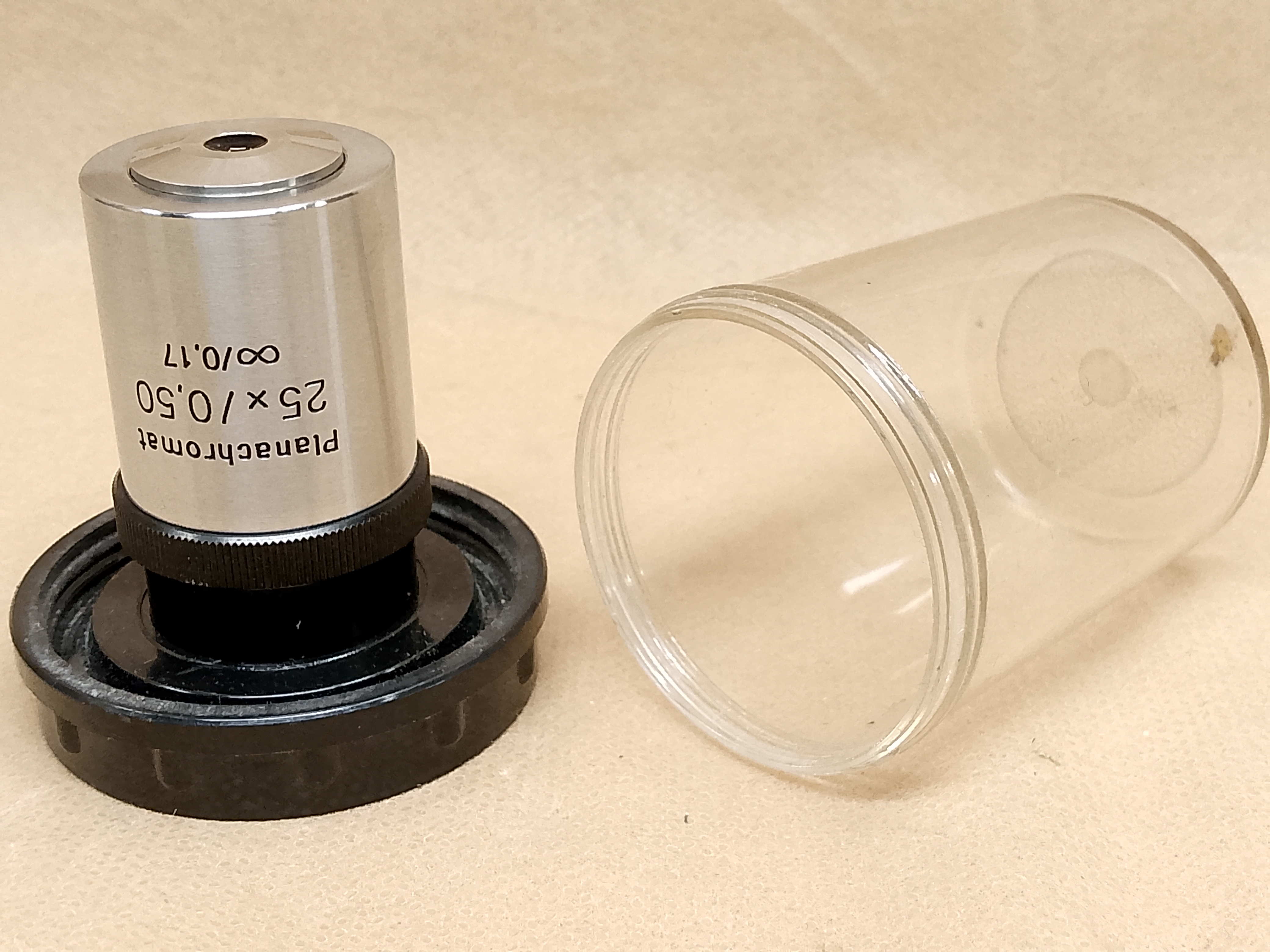 Carl Zeiss Jena NU / Amplival - obiektyw mikroskopowy M19 Planachromat 25x/0,50 oo/0,17 - different 6 view