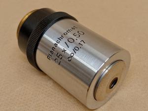 Carl Zeiss Jena NU / Amplival - obiektyw mikroskopowy M19 Planachromat 25x/0,50 oo/0,17