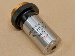 Carl Zeiss Jena Nf Planachromat 6,3 / 0,16 160/- Phv - obiektyw mikroskopowy 6,3x do kontrastu fazowego