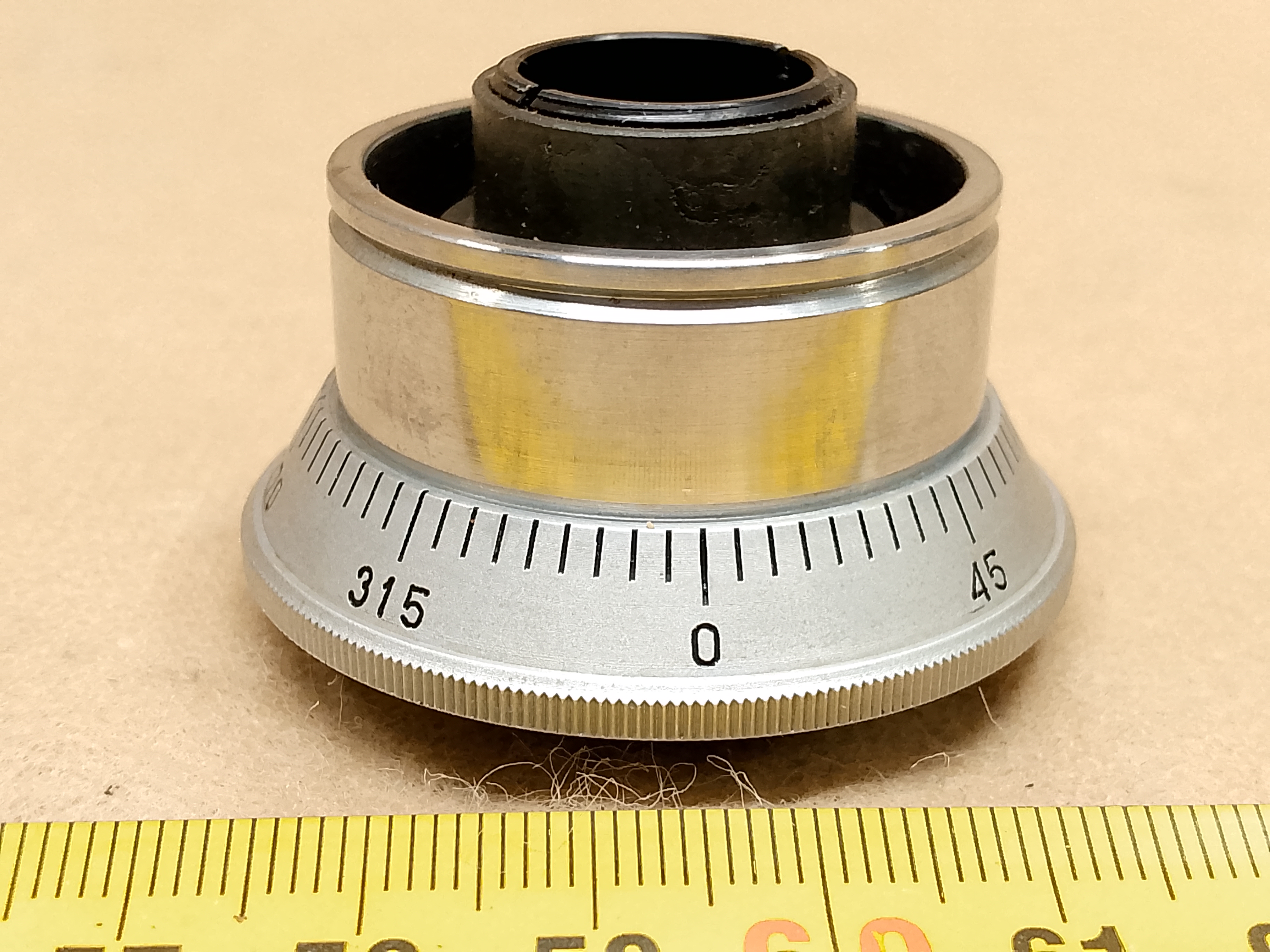 Lomo MIN-8 / Polam - rotatable insert with polarization filter and iris diaphragm for the POL microscope condenser | polarizer