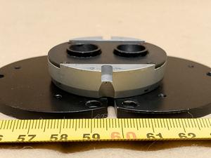PZO MST-130 stereo microscope bottom part of binocular head | mounting dovetail | lenses | interpupillary distance adjustment