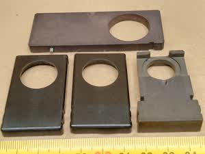 Carl Zeiss Jena Jenamed - set of four empty microscope sliders | empty filter slider set - thumbnail