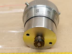 PZO K15x microscope measuring eyepiece vernier micrometer adjustment knob