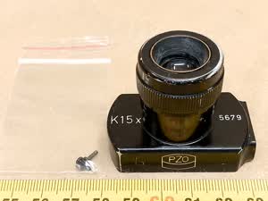 PZO K15x microscope measuring eyepiece - viewfinder with micrometer and diopter adjustment