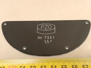 PZO MND-5 Binokularmikroskopkopf Metallschild mit der Modellbezeichnung