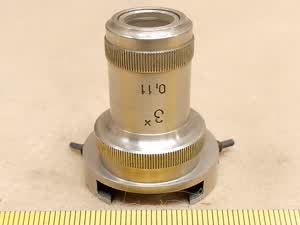 Lomo MIN-6 / MIN-8 - 3x 0,11 polarization microscope objective with Pol adapter