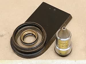 Carl Zeiss Jena Metalliput - 30x/0,40 Metallurgical microscope objective with EPI illuminator adapter (16 Epi, 30 Met) - thumbnail