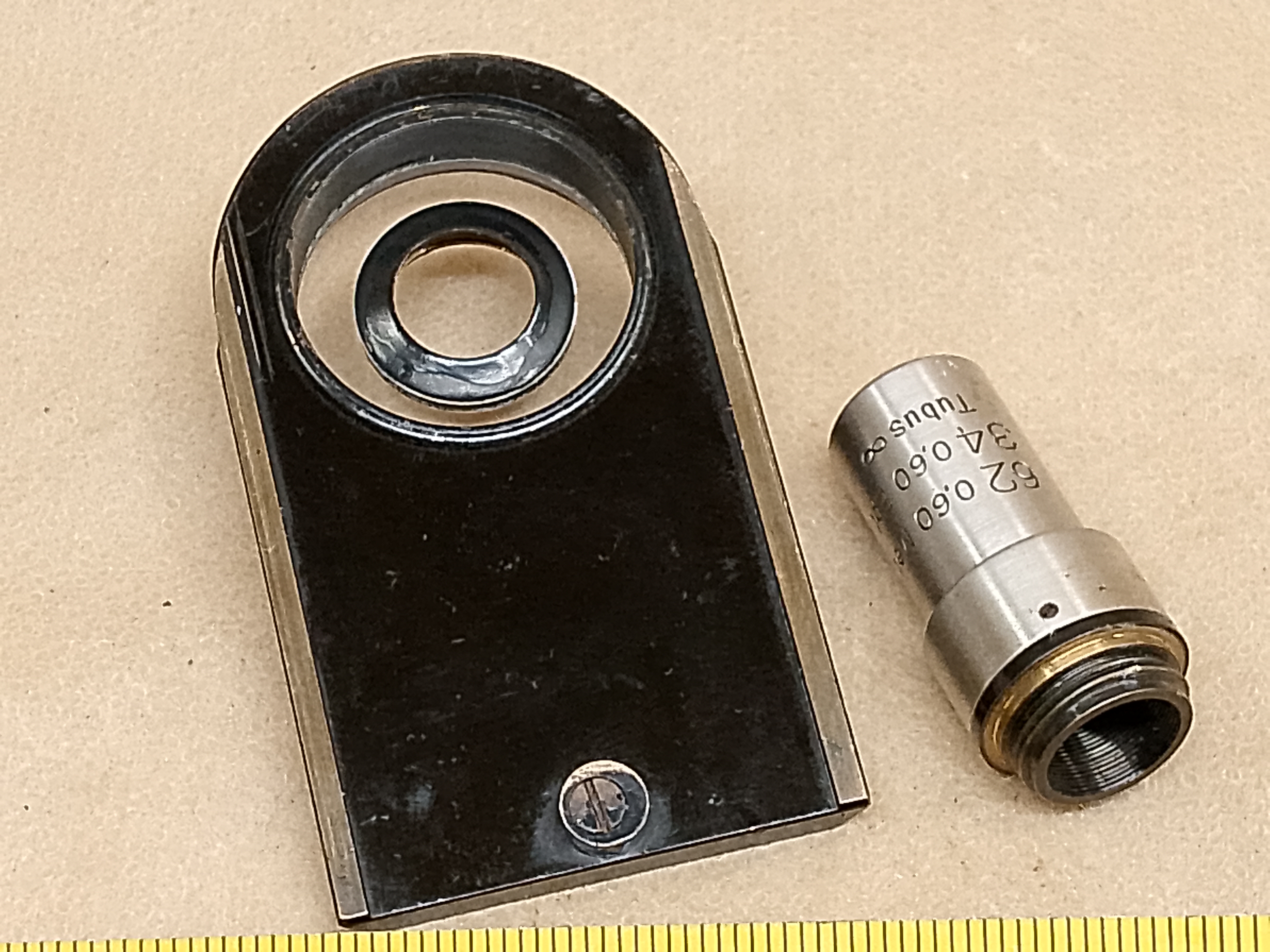 Carl Zeiss Jena Metalliput - mikroskopowy obiektyw metalurgiczny 62 0,60 Met / 34 0,60 Epi z adapterem / - ujęcie #4