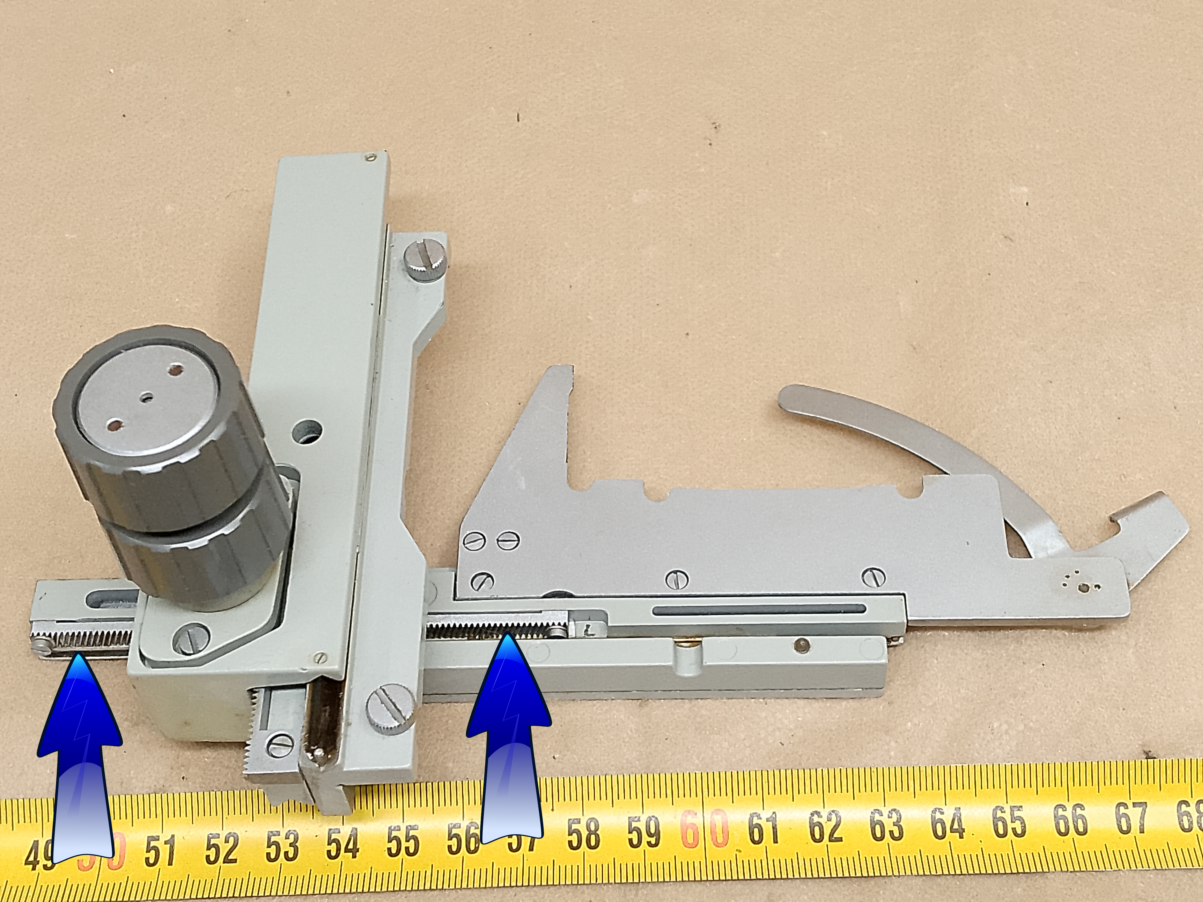 Carl Zeiss Jena Laboval / Eduval - część serwisowa do naprawy mechanizmu krzyżowego XY stolika mikroskopowego - ujęcie #12