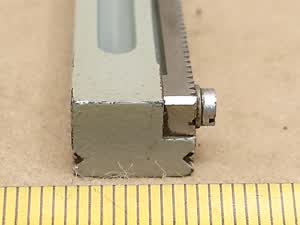 Carl Zeiss Jena Laboval / Eduval - microscope mechanical XY stage add-on service part | repair element - long rack - different 10 view