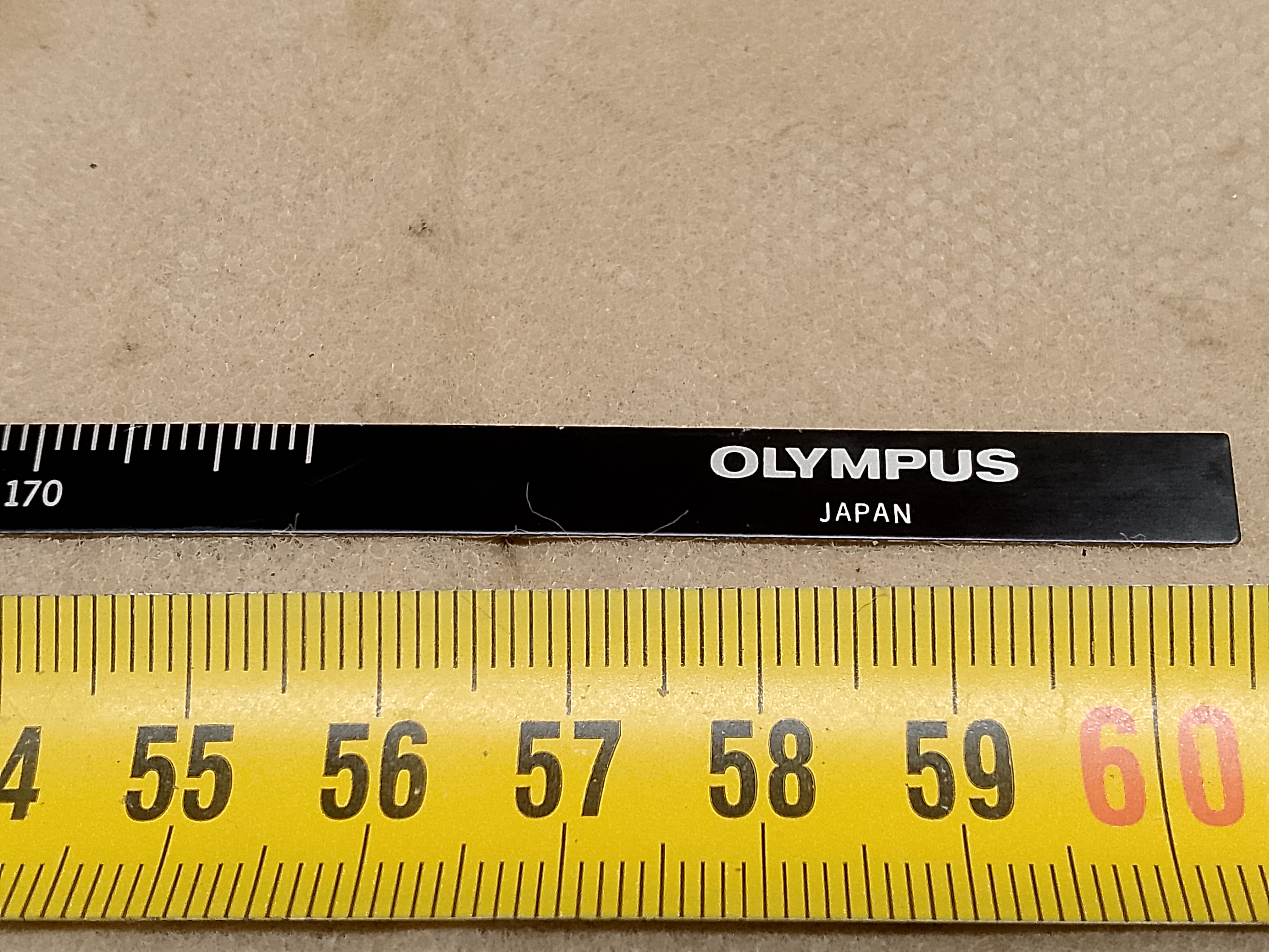 Olympus BH-2 - lange, horizontale Skala - XY Mikroskop-Kreuztisch Serviceelement / Reparaturteil
