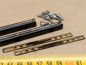 Olympus BH-2 BHTU BH-2 - longitudinal guides and bearing balls for microscope mechanical XY stage - service part / repair element
