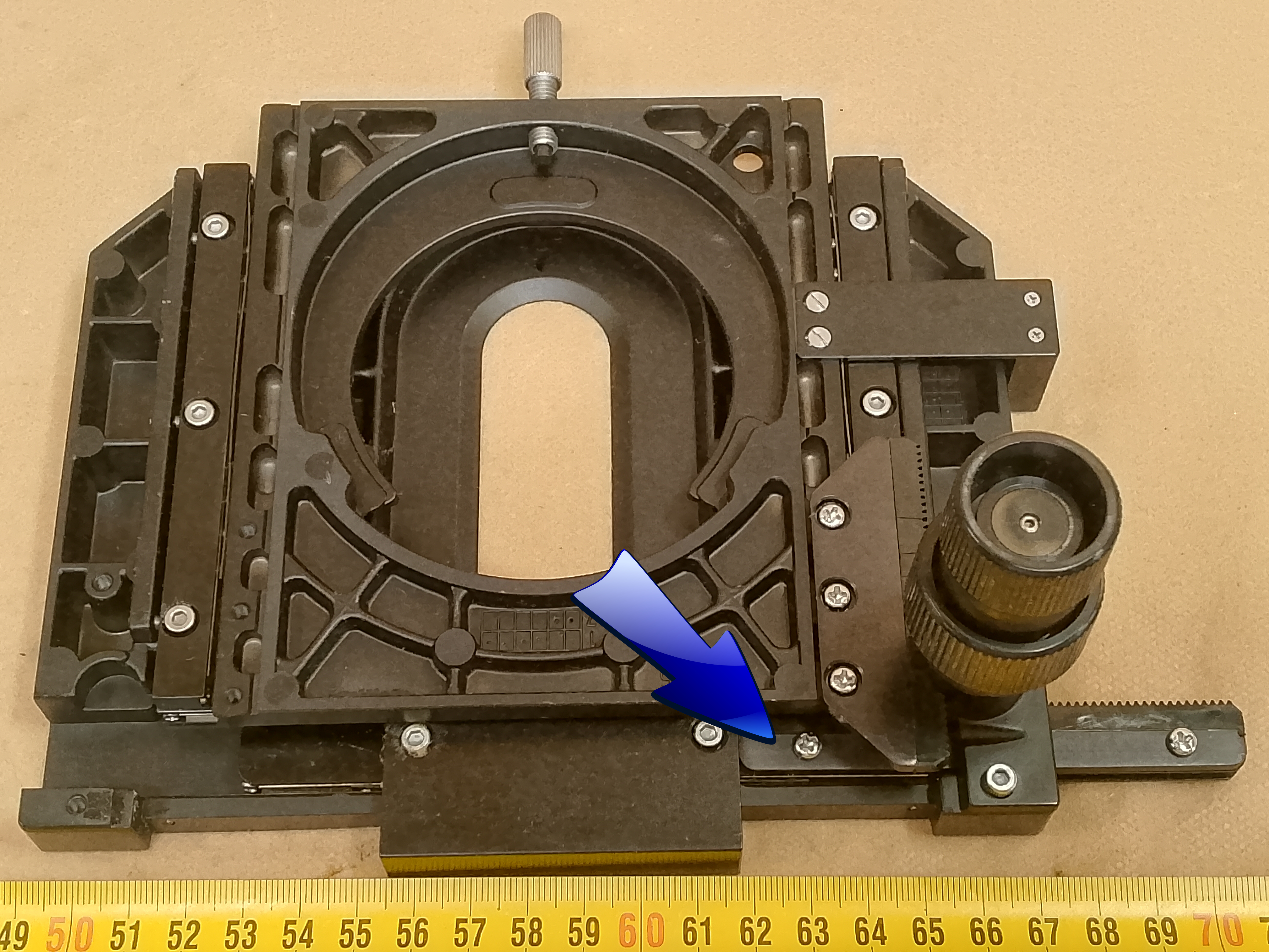 Olympus BH-2 - Seiten-Bewegungsführungen und Lagerkugeln - XY Mikroskop-Kreuztisch Serviceelement / - Ansicht #8