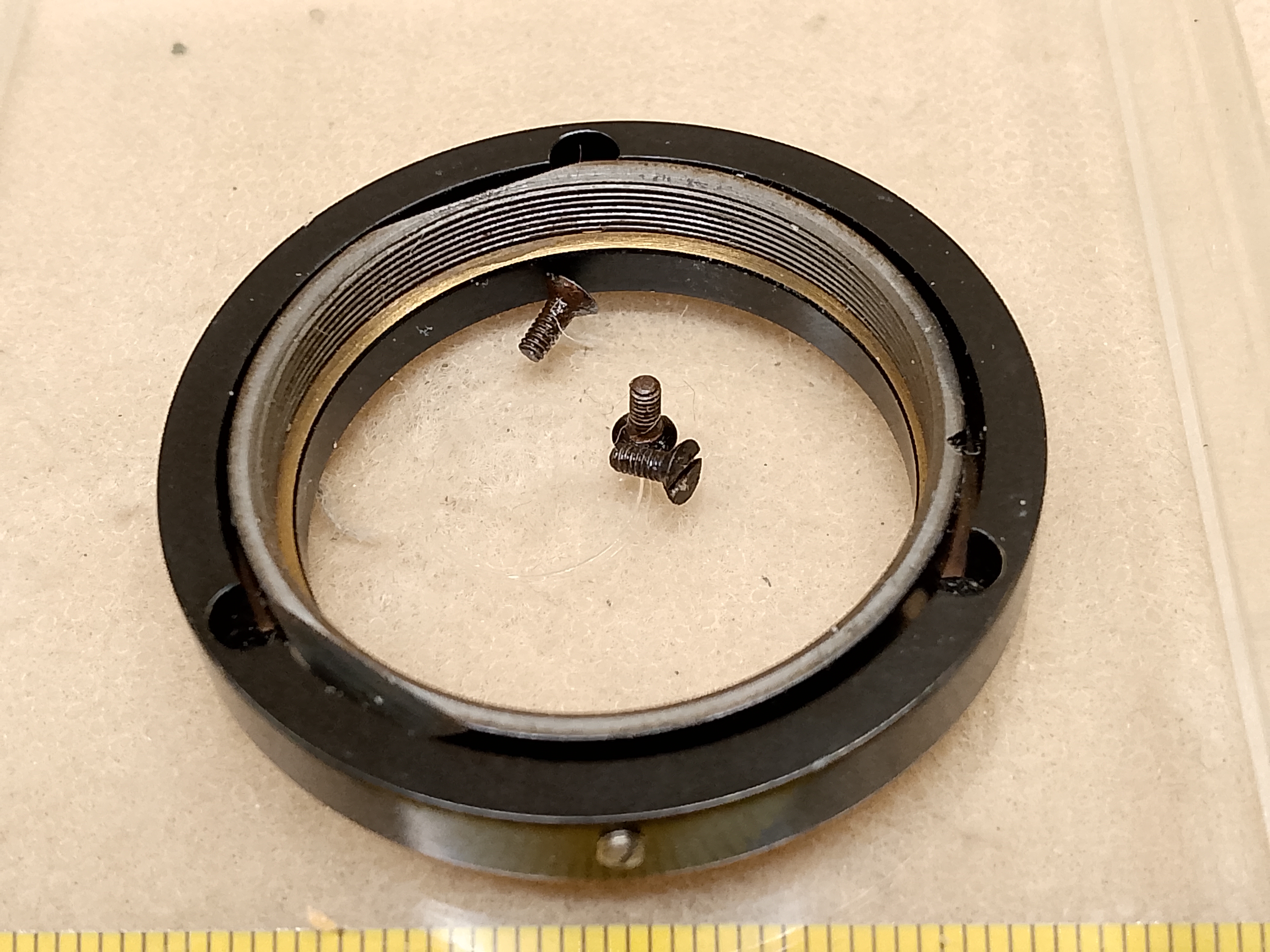 Carl Zeiss Jena Lumipan / Nf pankratischer Mikroskopkondensor - Zentrierring für Apl. 1.4 Linse - Ansicht #5