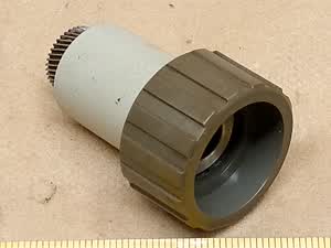 Carl Zeiss Jena Ergaval gear shaft with knob for microscope stage short manipulator