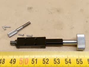 Zeiss Photomicroscope / Universal microscope stage - gear shaft and longitudinal manipulator - service spare part / repair element