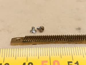 Zeiss Photomicroscope / Universal microscope stage - toothed rack - service spare part / repair element - thumbnail