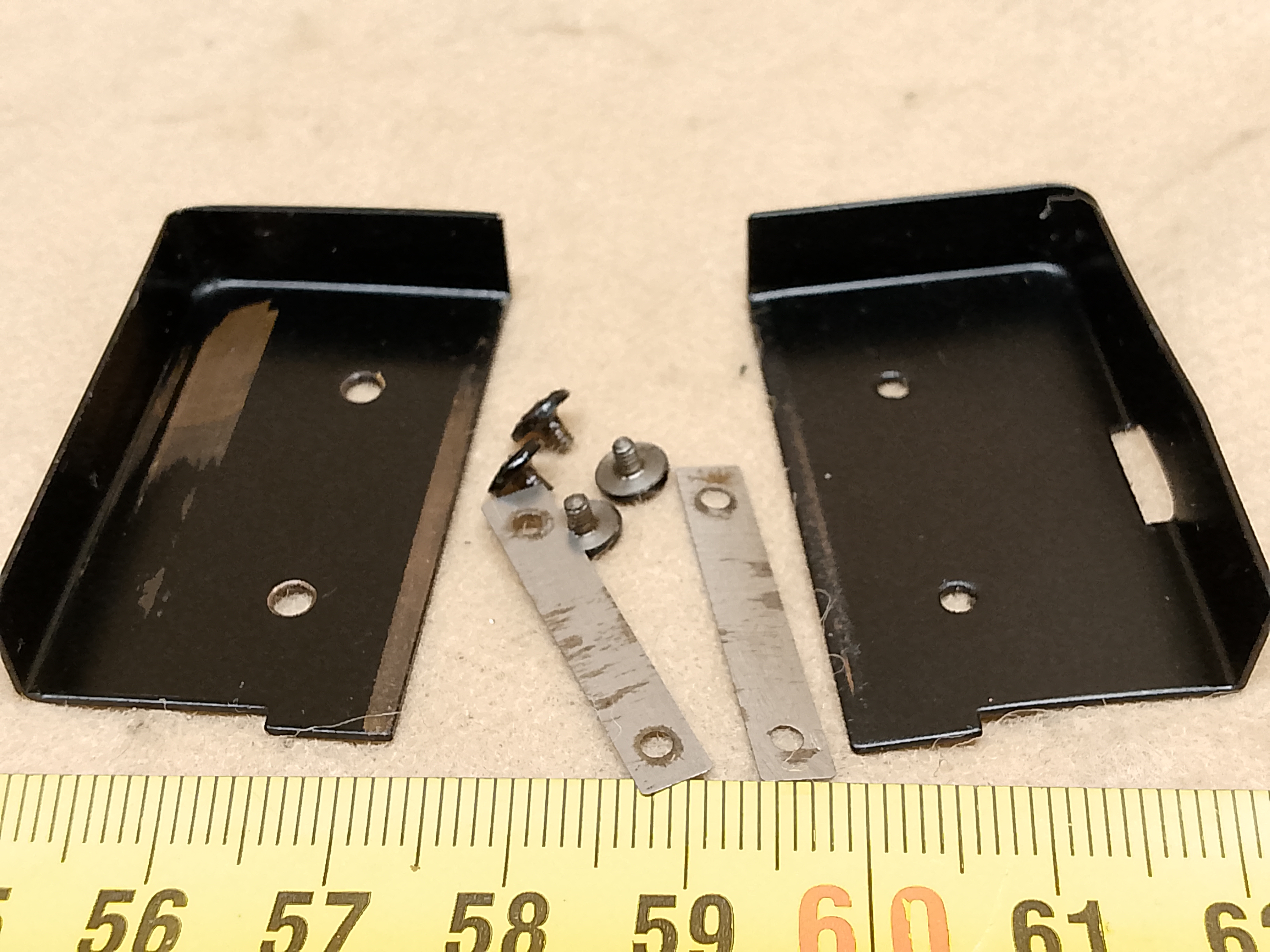 Zeiss Standard 16 / GFL microscope stage - toothed rack covers - service spare part / repair element - view #4