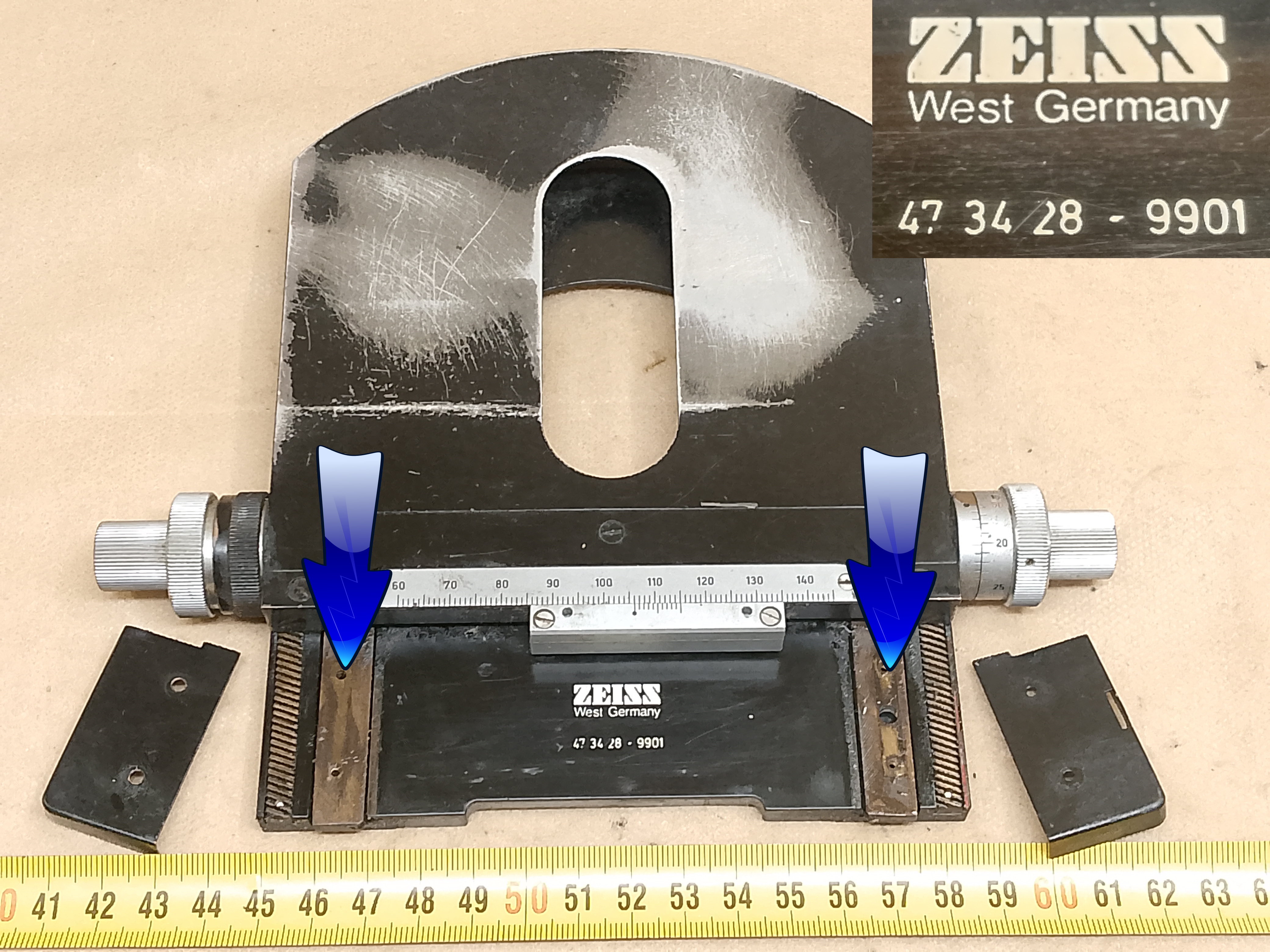 Zeiss Standard 16 / GFL - prowadnice - część serwisowa do naprawy stolika mikroskopowego - ujęcie #6