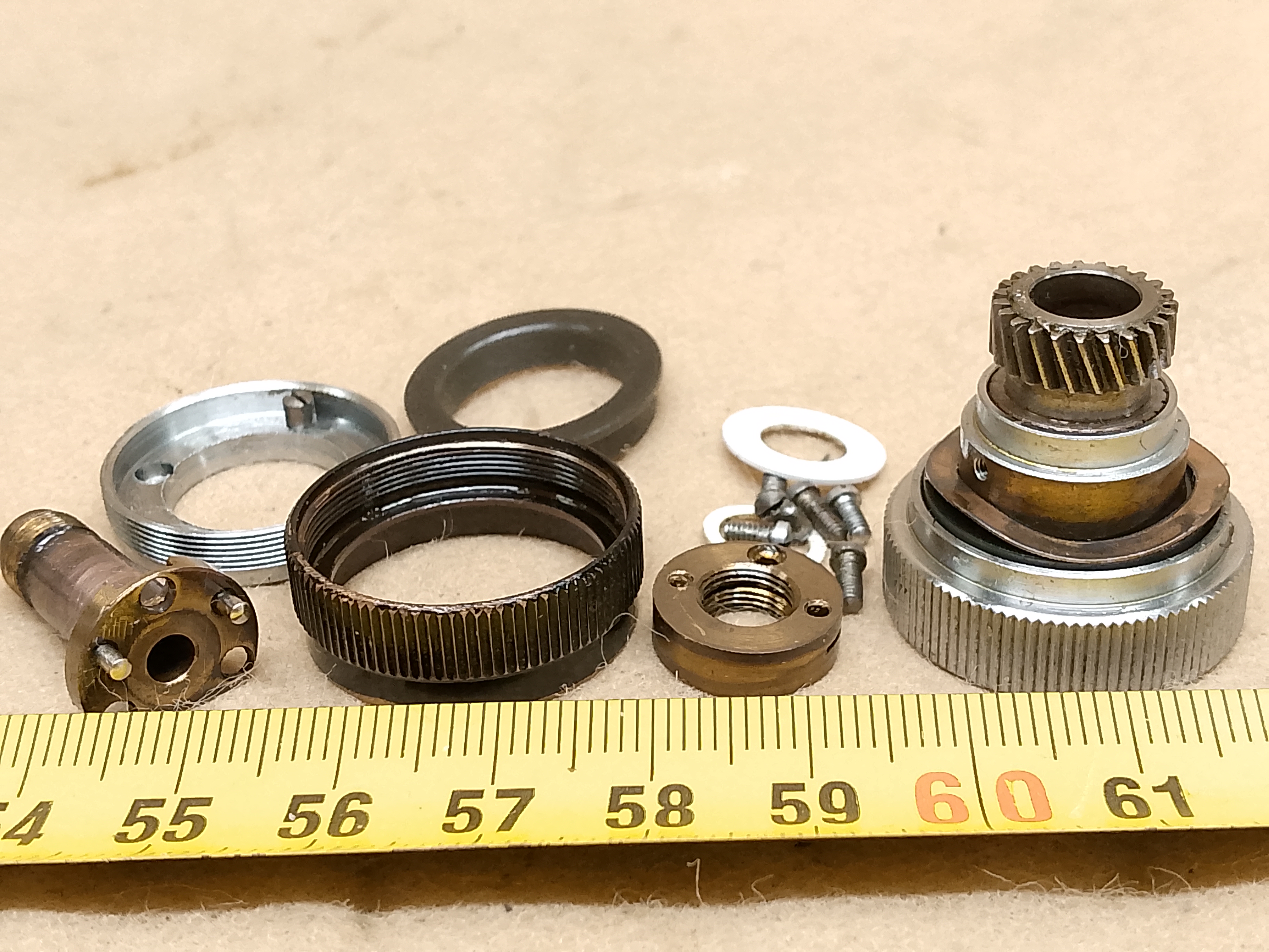 Zeiss Standard 16 / GFL microscope stage - right longitudinal shift knob - service spare part / repair element