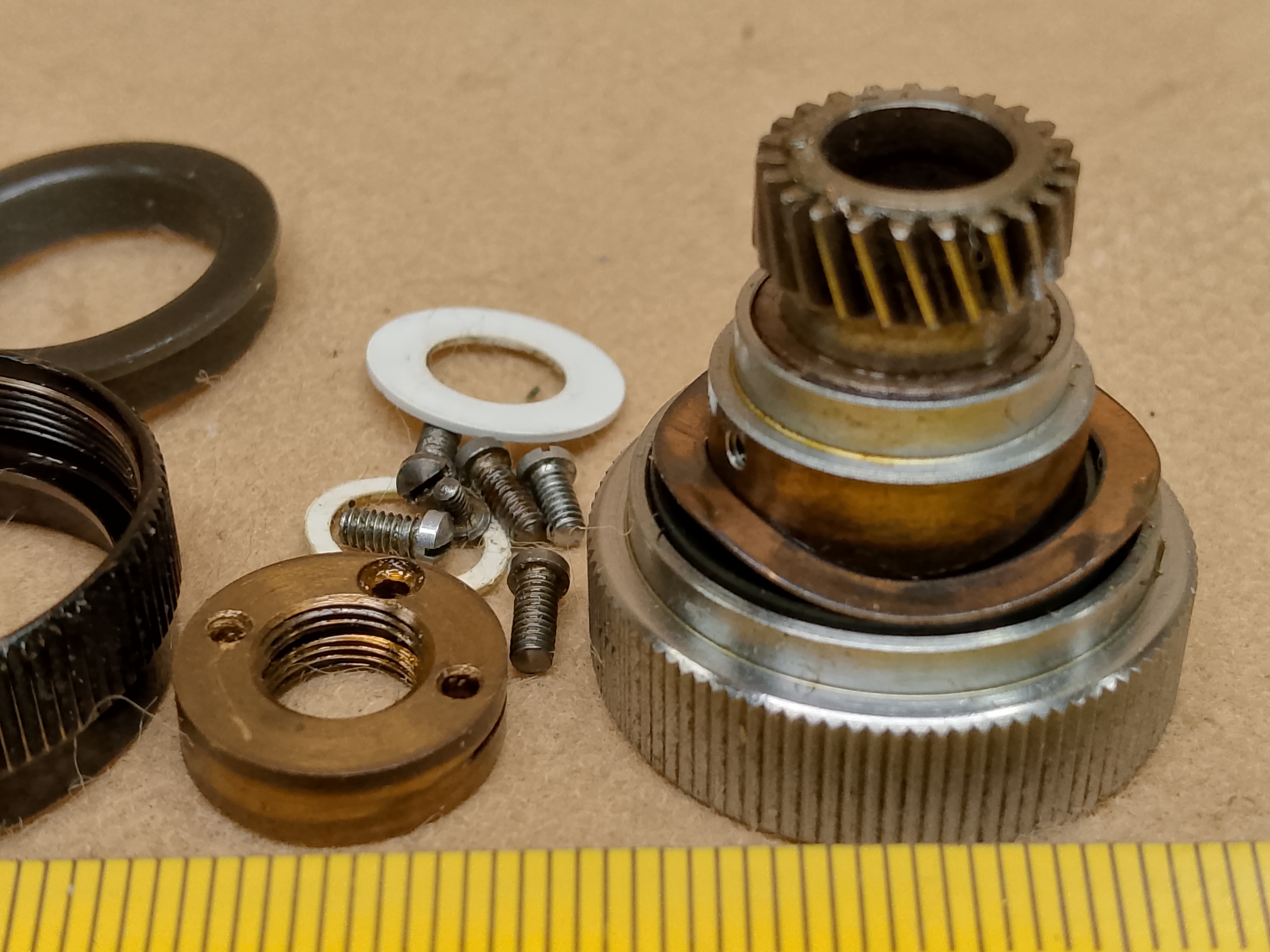 Zeiss Standard 16 / GFL - rechter Knopf für Längsverschiebung - XY Mikroskop-Kreuztisch Reparaturteil - Ansicht #5