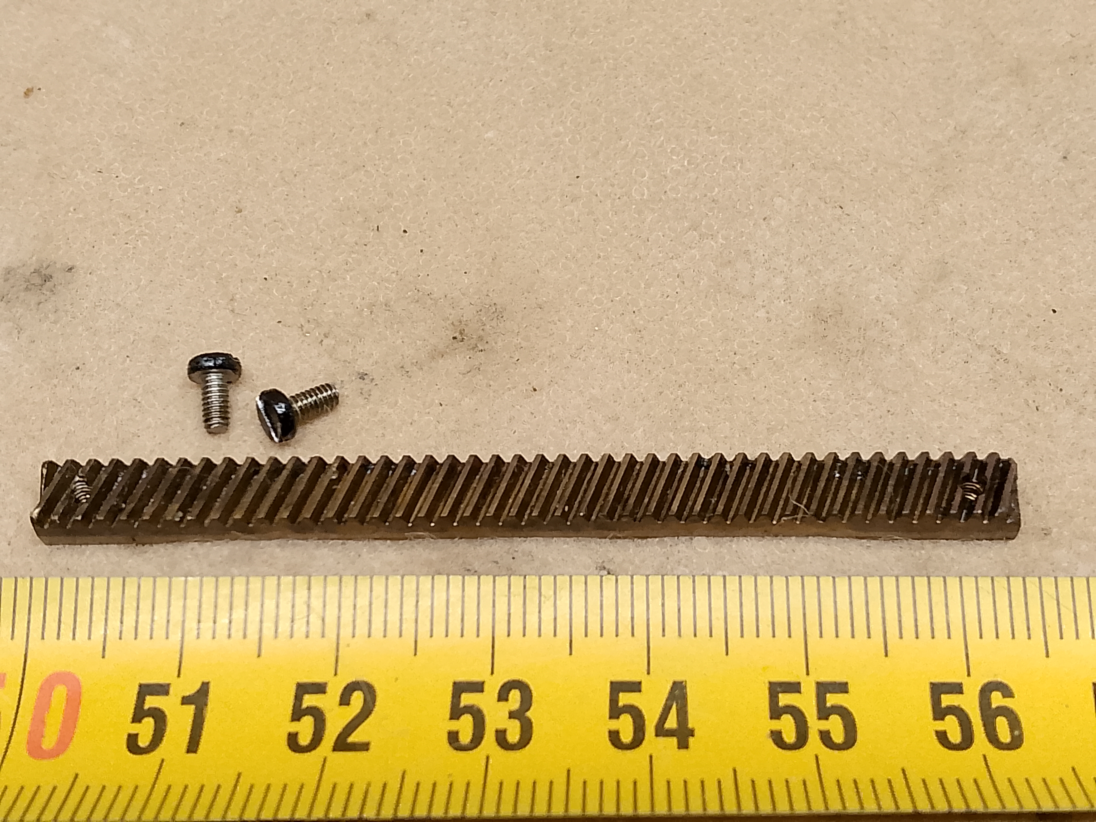 Zeiss Standard 16 / GFL microscope stage - toothed rack - service spare part / repair element