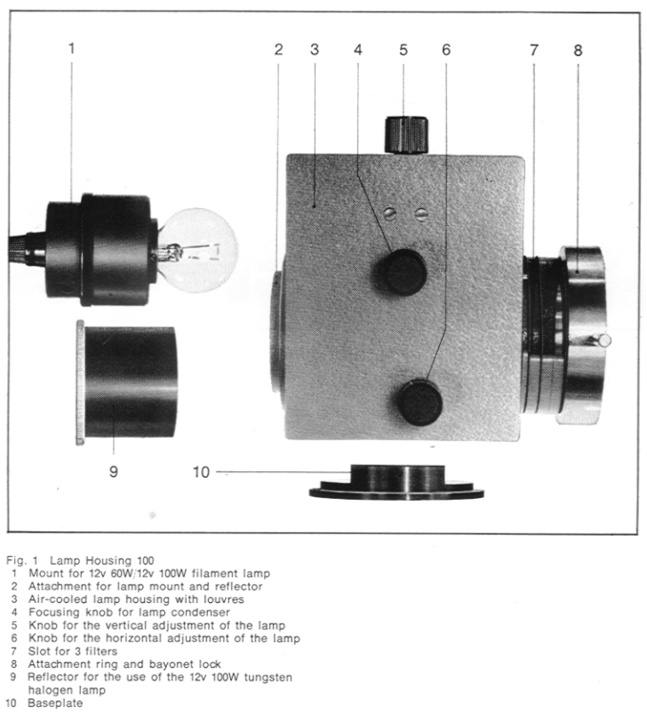 Leitz Orthoplan Mikroskop Lampenhaus 100 / Beleuchter - Ansicht #15