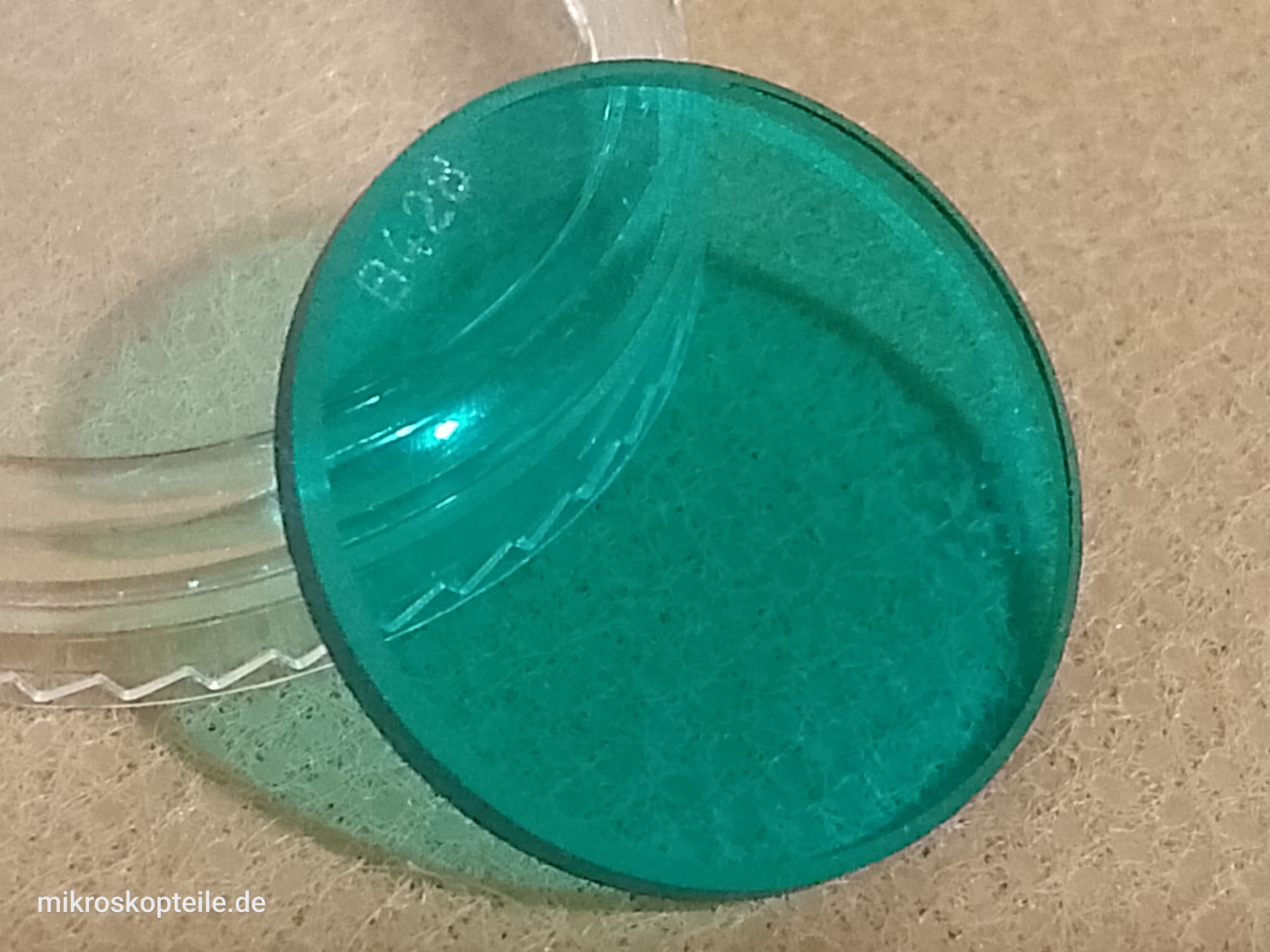 Carl Zeiss Jena Filtr mikroskopowy fluorescencyjny Carl Zeiss Jena B428 średnica 20 mm, niebieski