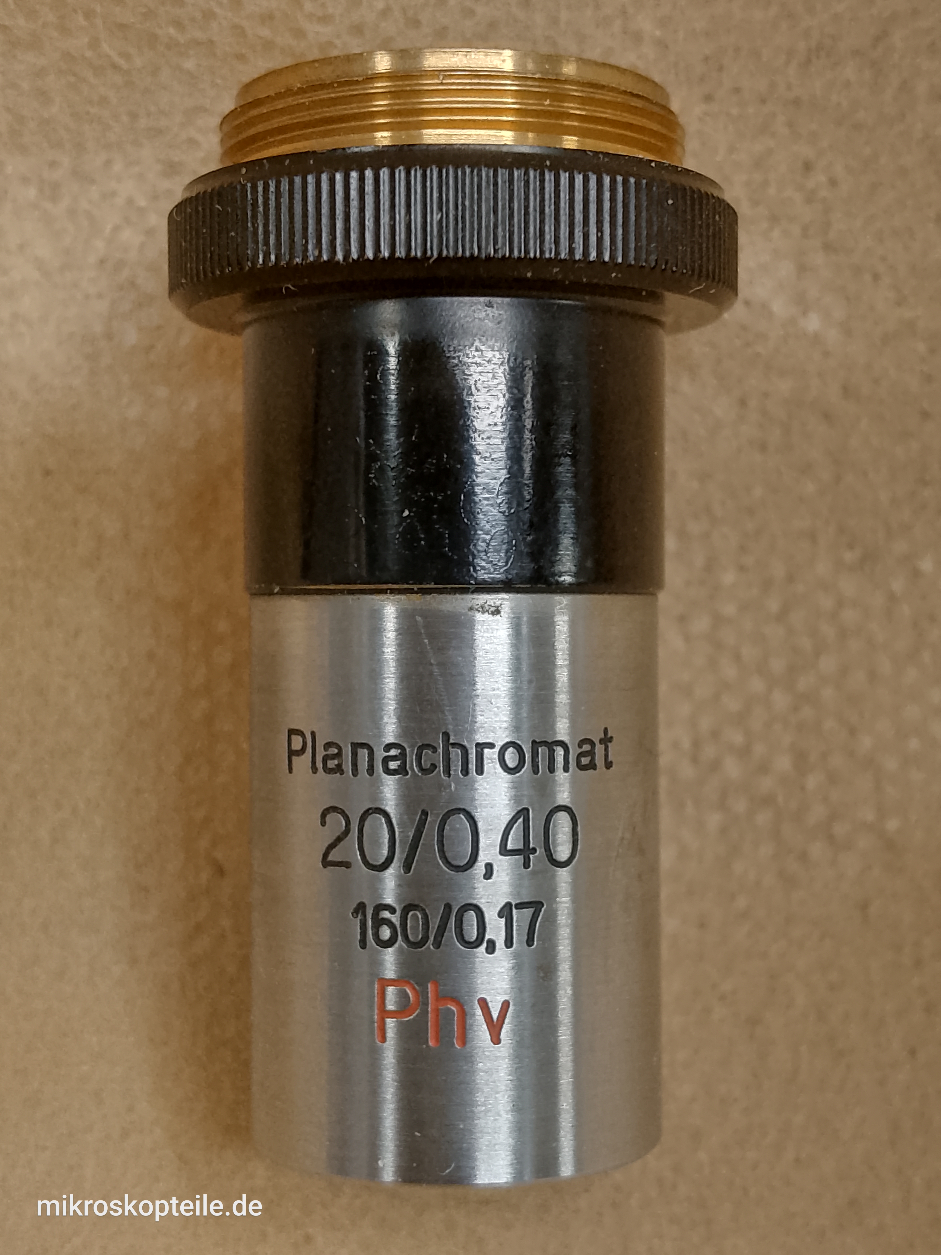 Carl Zeiss Jena Planachromat 20/0,40 160/0,17 Phv Phasenkontrast 20x Mikroskopobjektiv - Ansicht #4