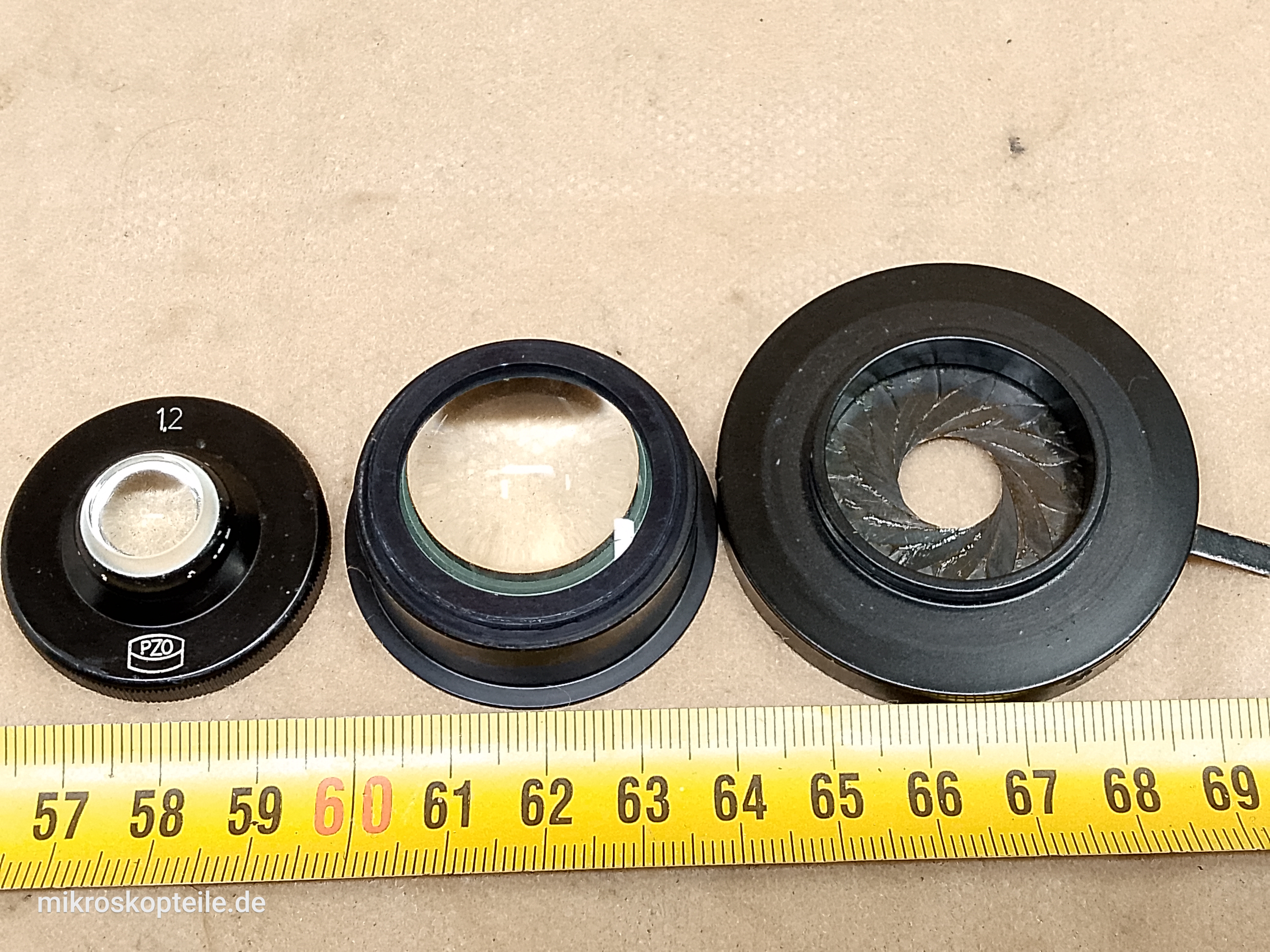 PZO MinO Kondensor mikroskopowy PZO 37 mm, przysłona irysowa, N.A. 1,2 - ujęcie #4