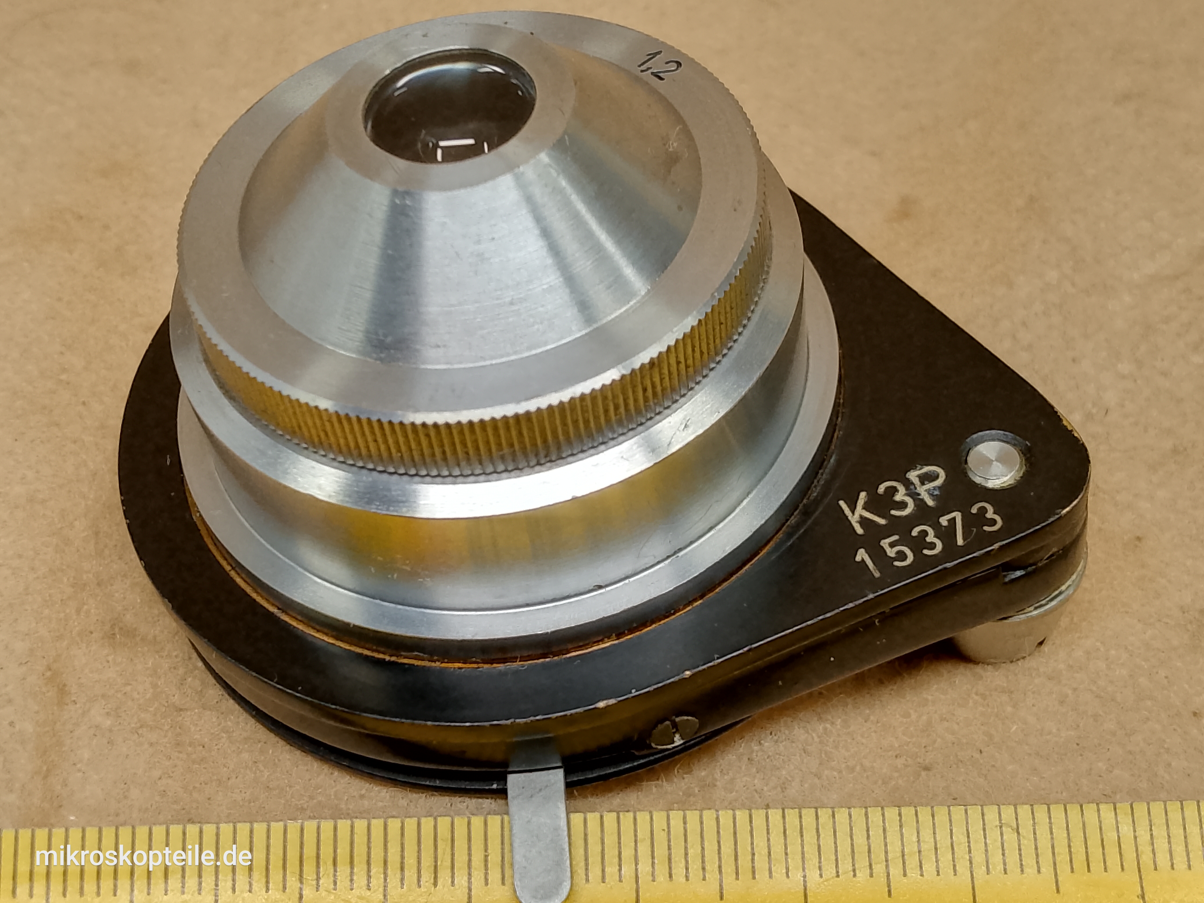 PZO Studar K3P kondensor mikroskopowy Abbego 39,5 mm, przysłona irysowa, N.A. 1,2 - ujęcie #2