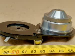 PZO Studar K3P kondensor mikroskopowy Abbego 39,5 mm, przysłona irysowa, N.A. 1,2 - ujęcie #1