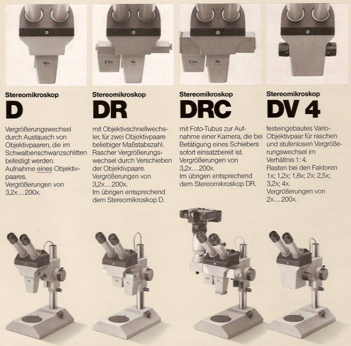 Zeiss DRC / DV 4 STEMI - lewy uchwyt pryzmatu i tubusu okularowego mikroskopu stereoskopowego - ujęcie #11