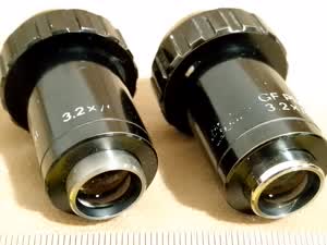 Carl Zeiss Jena Jenaval / Jenamed Mikroskop GF-Planachromat 3,2x/0,06 Objektiv, unendlich, M25-Gewinde - thumbnail
