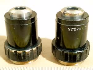 Carl Zeiss Jena Jenaval / Jenamed microscope GF-Planachromat 12,5x/0,25 objective, infinity, M25-thread - thumbnail