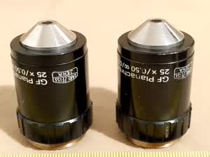 Carl Zeiss Jena Jenaval / Jenamed Mikroskop GF-Planachromat 25x/0,50 oo/0,17-A Objektiv, unendlich, M25-Gewinde
