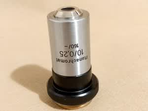 Carl Zeiss Jena Amplival Planachromat 10/0,25 160/- Mikroskopobjektiv 10x RMS