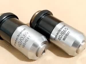 Carl Zeiss Jena Amplival Obiektyw mikroskopowy Carl Zeiss Jena Planachromat 40/0,65 160/0,17 (RMS 40x)
