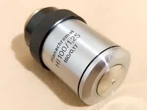 Carl Zeiss Jena Amplival Planachromat HI 100/1,25 160/0,17 ölimmersion Mikroskopobjektiv 100x RMS