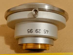 Zeiss Axioskop P/N 452995 - mikroskopowy adapter C-mount 1,0x, foto, kamera, 44 mm (45 29 95) - different 7 view