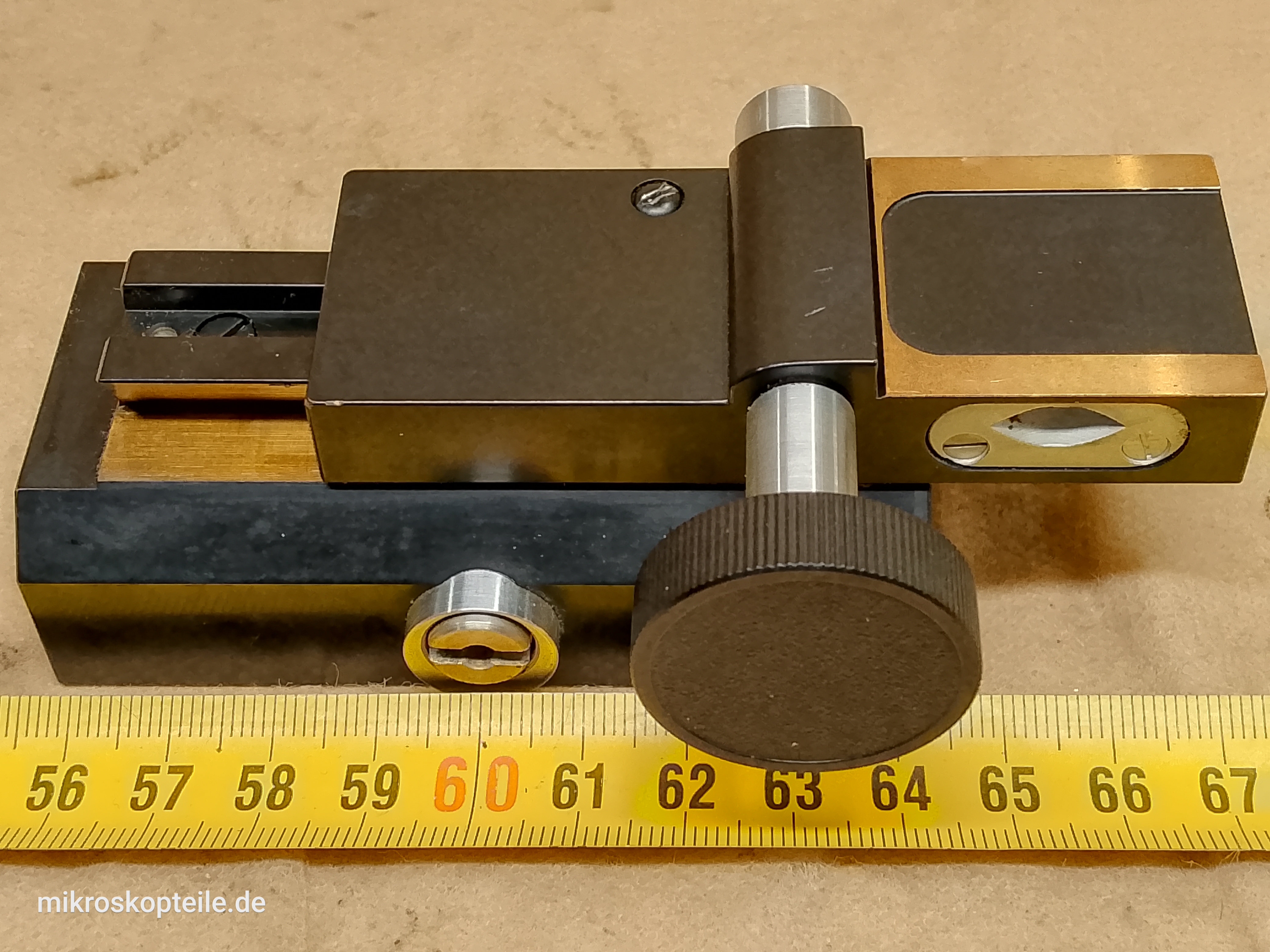 Carl Zeiss Jena Nf microscope condenser support | focusing knob, rack and pinion - view #8