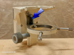 Zeiss Axioskop 20 - listwa zębata (zębatka)  podnoszenia kondensora mikroskopowego - different 4 view