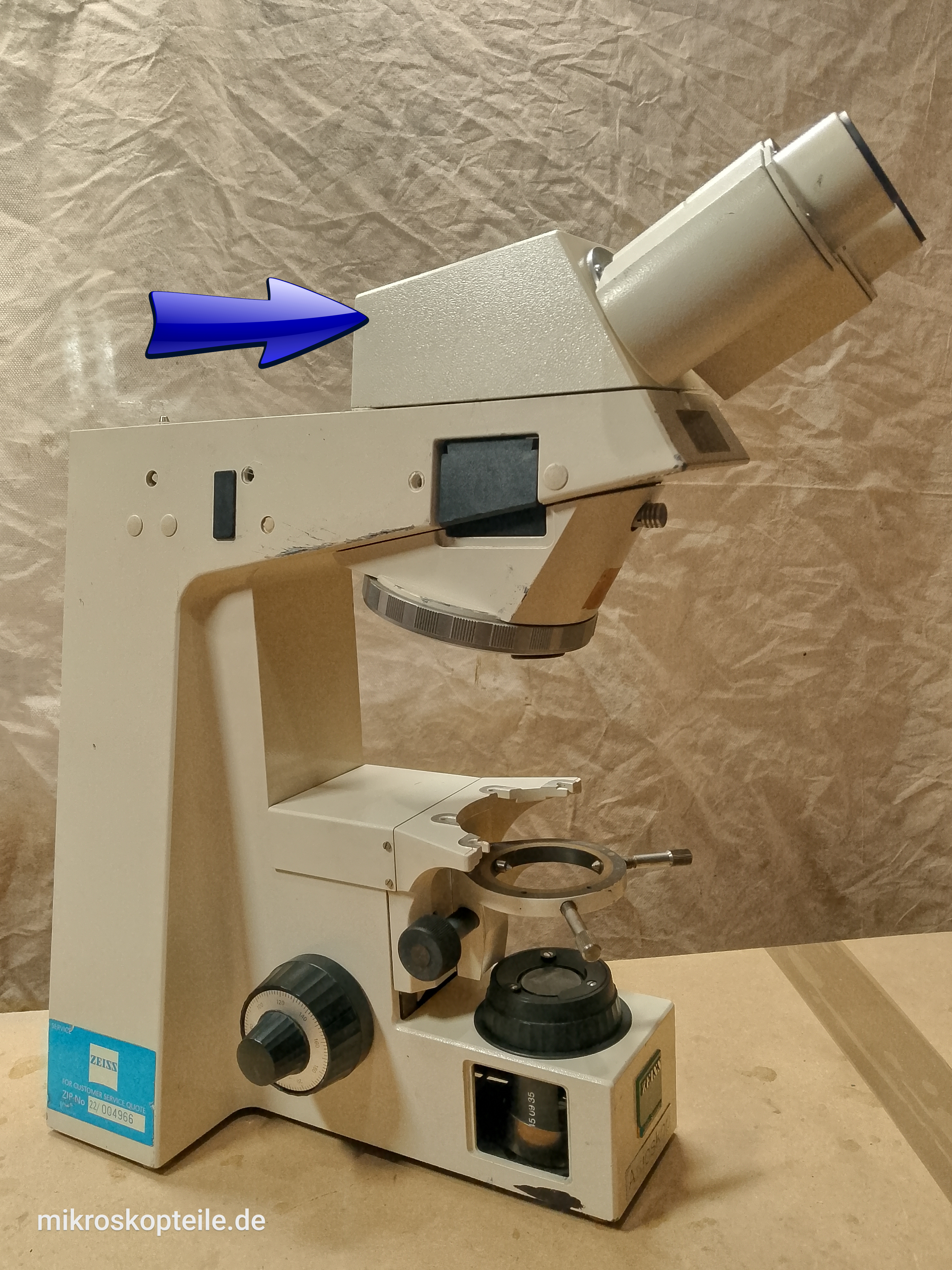 Zeiss Axioskop 20 - tubus kątowy mikroskopowej głowicy binokularnej P/N 452907 - ujęcie #17