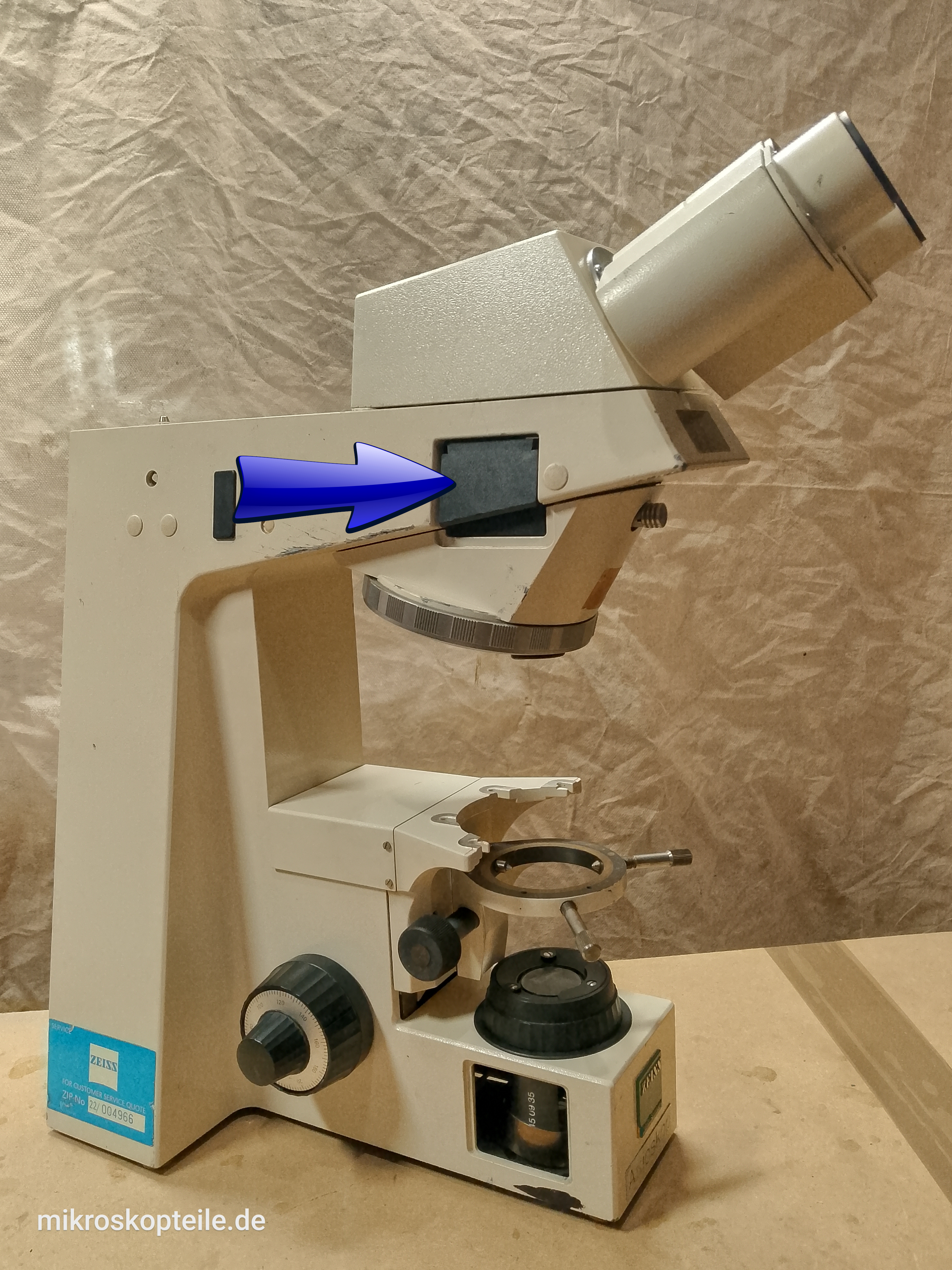 Zeiss Axioskop 20 - zaślepka slotu na kostkę filtrów do mikroskopu, P/N 451495-0100 - ujęcie #6