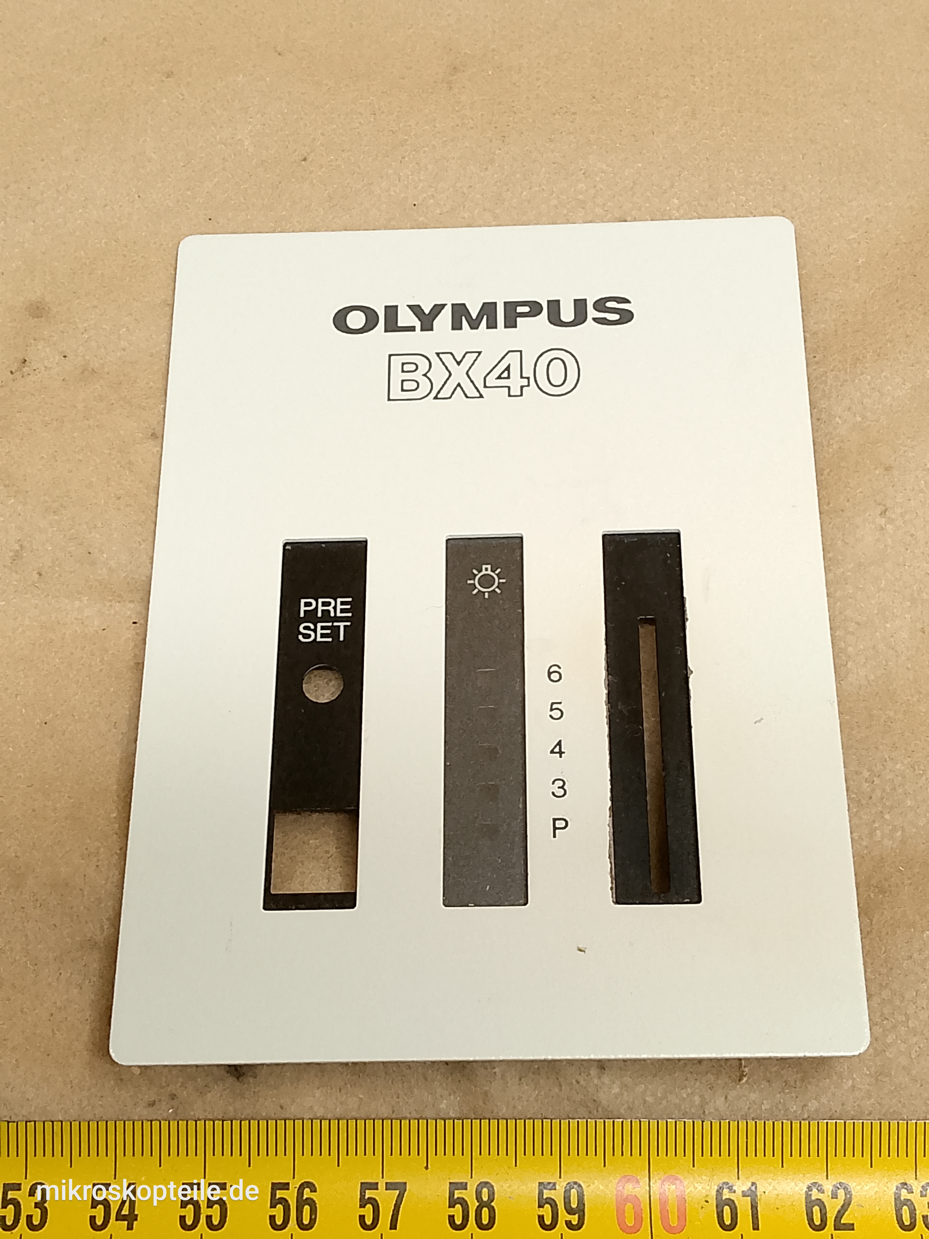Olympus BX40 - osłona panelu kontrolnego | część do serwisu i naprawy mikroskopu - ujęcie #1