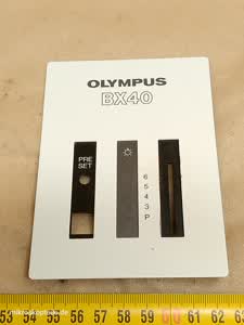 Olympus BX40 Mikroskop Kontrollpanel-Abdeckung | Service Ersatzteil