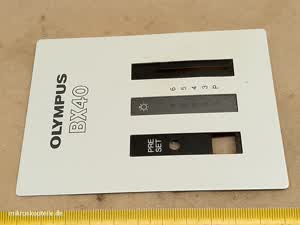 Olympus BX40 - osłona panelu kontrolnego | część do serwisu i naprawy mikroskopu - ujęcie #2