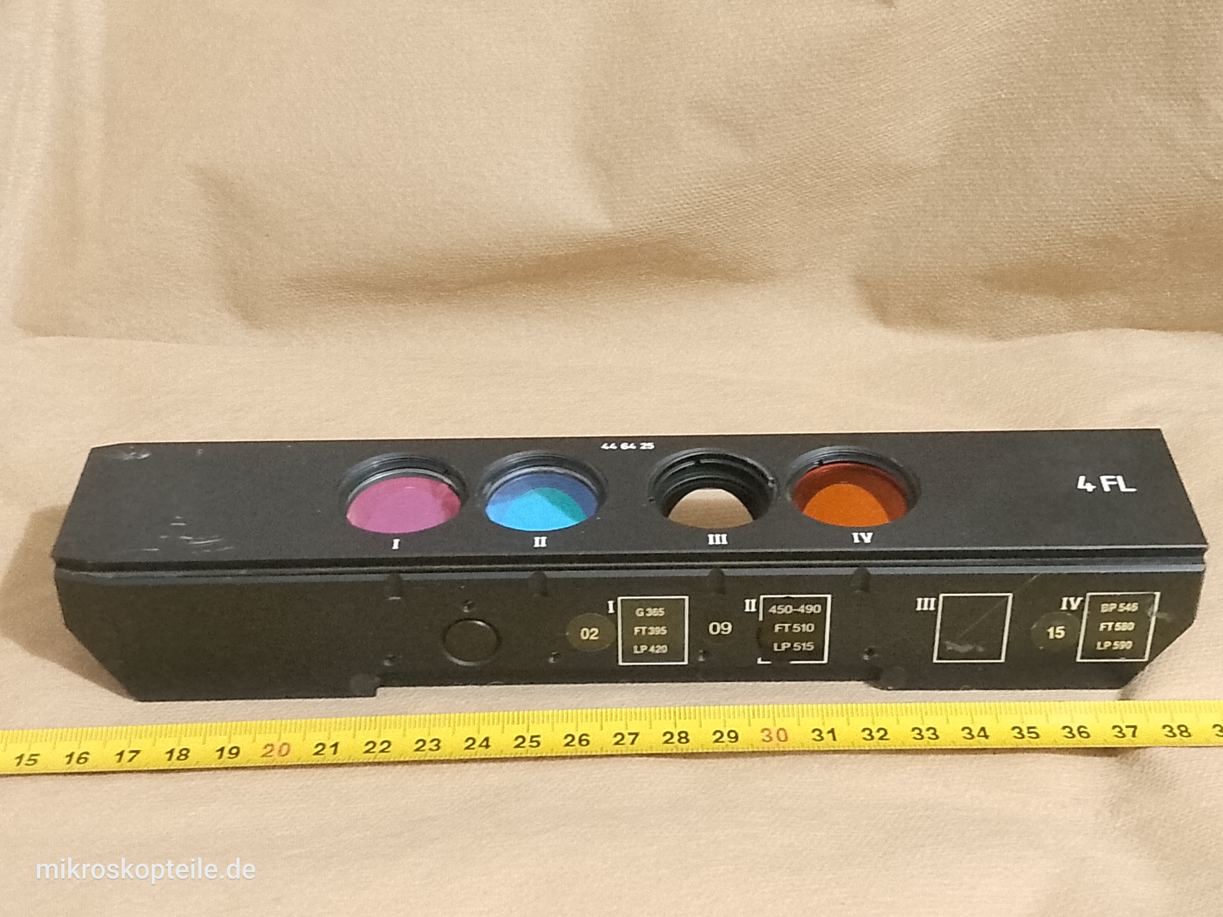 Zeiss Axiophot / Axioskop reflektor 4FL P/N 446425 z filtrami do mikroskopu fluorescencyjnego