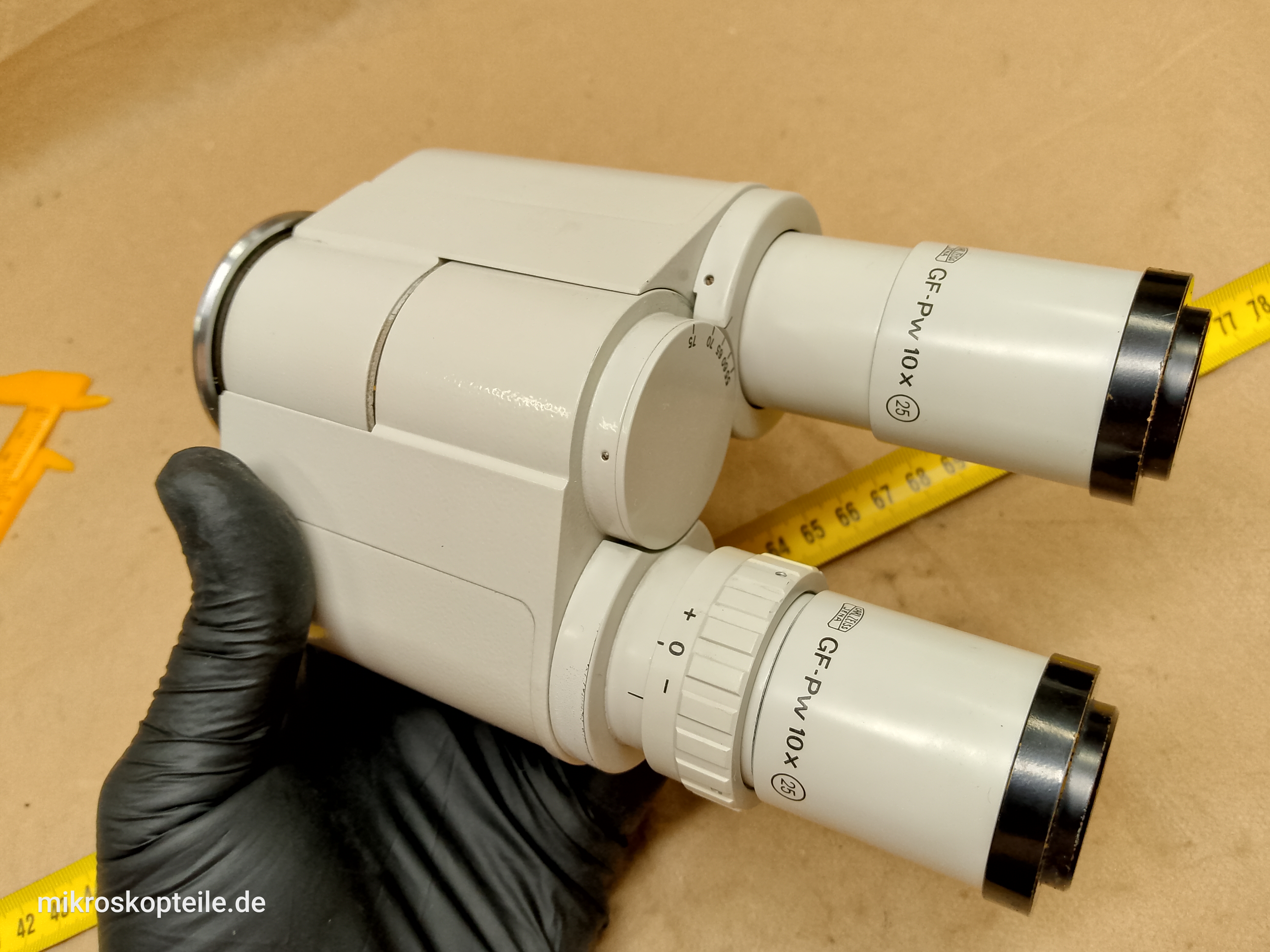 Carl Zeiss Jena Jenaval / Jenamed - głowica mikroskopowa i 30 mm okulary GF-Pw 10x (25) - ujęcie #13